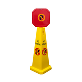 Floor Sign "No Parking" 4-Sided 2'