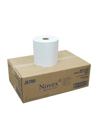 R/T Novex J5700 Roll Towel White, 7 7/8", 800ft 6 Rolls/Case