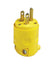 3-Wire Plug 15 Amp, 125 Volt, NEMA 5-15P, 2-Pole Yellow (515PV-YL)
