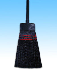STRAIGHT MAID BROOM PLASTIC BLACK 53"