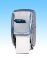 JL Double Toilet Tissue Dispenser by San Jamar - Light Blue