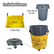 44 Gallon Trash Barrel, Dolly, Caddy Bag Kit