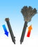 Retractable Duster Grey 16"
