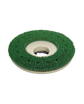 Green scrubber pad on a white background