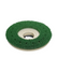 Green scrubber pad on a white background