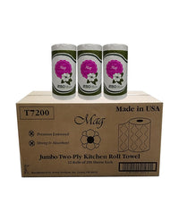 K/T Magnolia T7200 Jumbo 2-Ply Kitchen Roll Towel 12 Rolls/Case, 250 Sheets per Roll